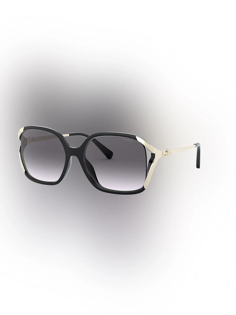 Coach Black Sunglasses with Gray Gradient Lenses
